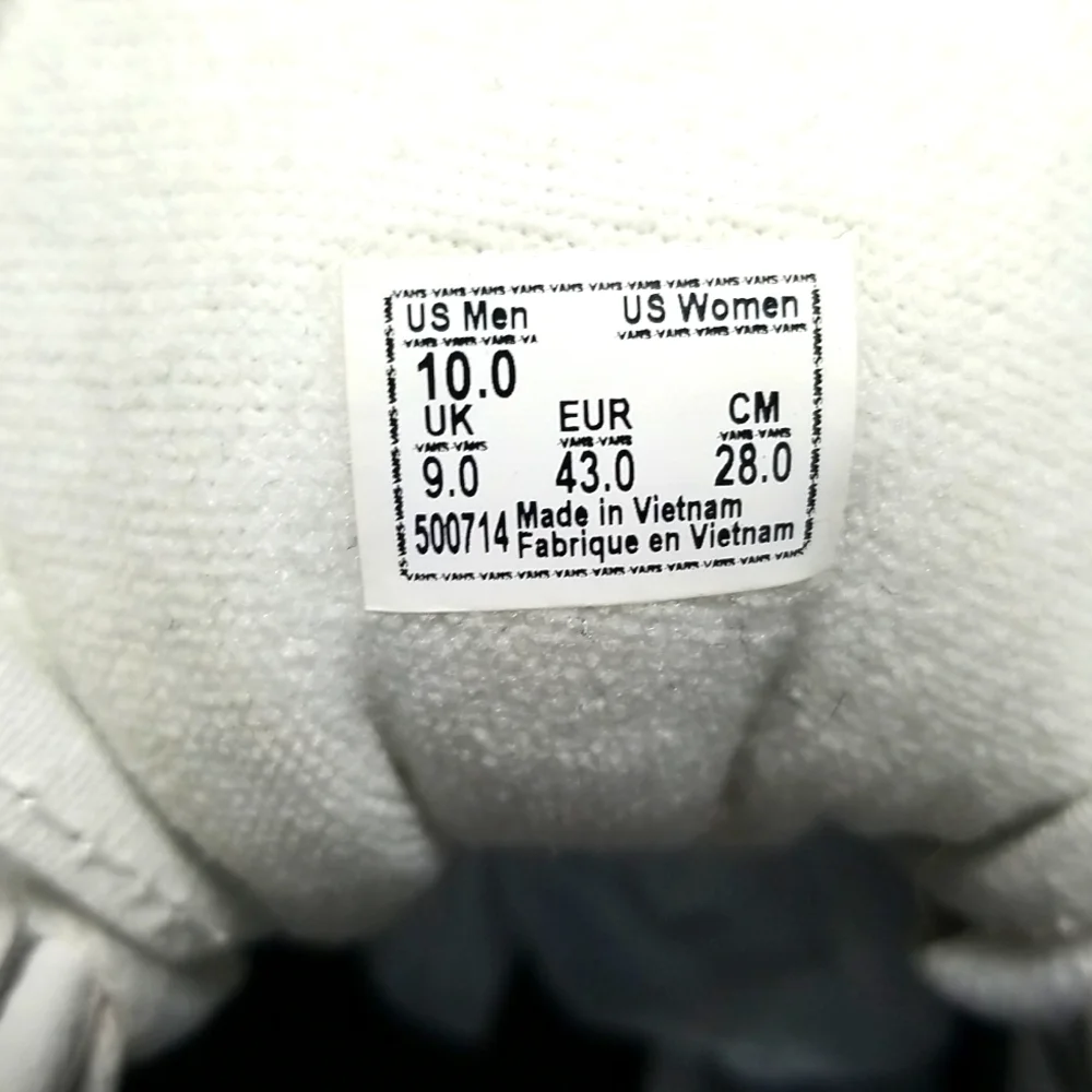 VANS Men's Skateboard Shoe, High Top Grey Canvas Size 10  Off the Wall - Picture 13 of 14